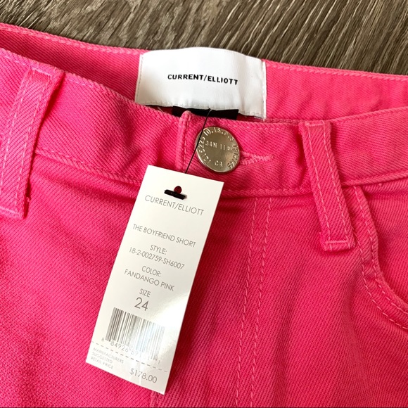 Current/Elliot cutoff frayed denim pink shorts - Picture 4 of 6